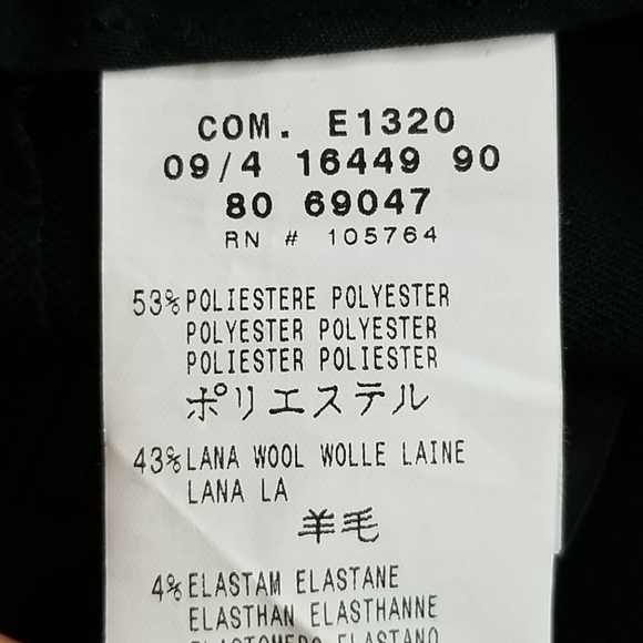 Tall Moncler Italy Black Dress Pants 42 / 4 - Picture 6 of 12